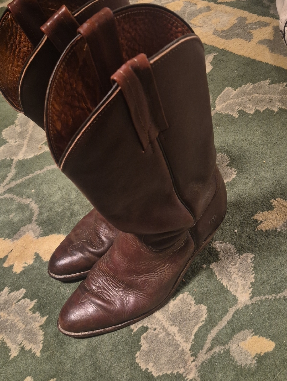 Frye Brown Leather Western Boots